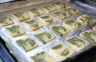 抹茶大理石饼干的做法步骤:11