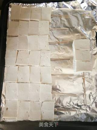 烤千叶豆腐的做法步骤:4