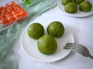 蛋黄肉松青团的做法步骤:15