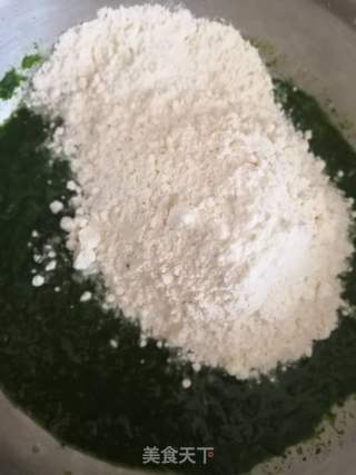 翡翠煎饺的做法步骤:2
