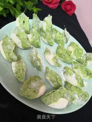 翡翠煎饺的做法步骤:13