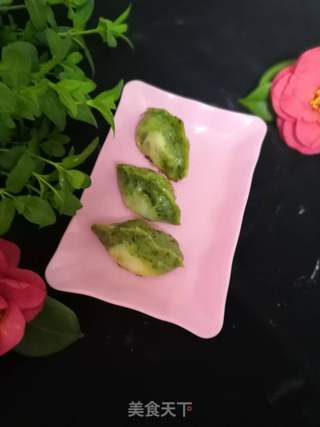 翡翠煎饺的做法步骤:16