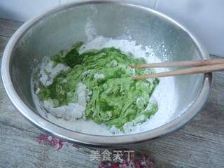 豆沙艾草青团的做法步骤:7