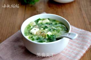 荠菜虾仁豆腐羹的做法步骤:10