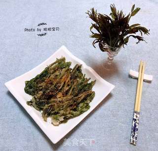 #春季野菜#炸香椿的做法步骤:8