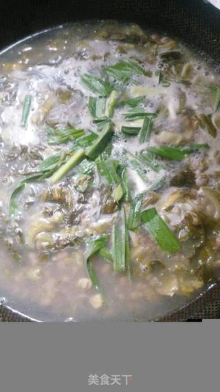 酸菜豆米汤的做法步骤:7