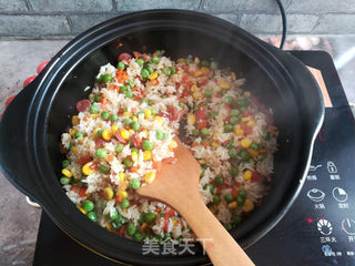 香菇酱炒饭的做法步骤:11