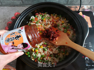 香菇酱炒饭的做法步骤:12