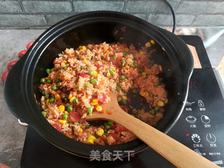 香菇酱炒饭的做法步骤:13