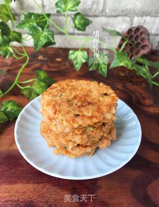 宝宝辅食~磷虾藕饼的做法步骤:15