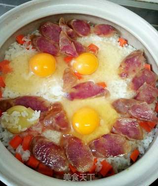 香肠煲仔饭的做法步骤：6