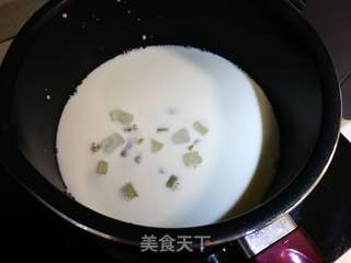 椰香抹茶红豆糕的做法步骤:3