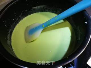 椰香抹茶红豆糕的做法步骤:5