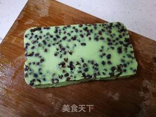 椰香抹茶红豆糕的做法步骤:9