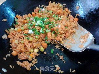 糖醋辣酱炒饭的做法步骤:11