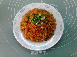 糖醋辣酱炒饭的做法步骤:13