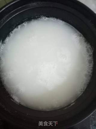 猪肝芥菜肉末粥的做法步骤：2