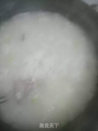 猪肝芥菜肉末粥的做法步骤：6