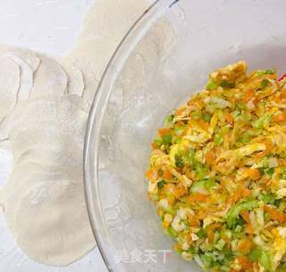 圆白菜素煎饺的做法步骤:12