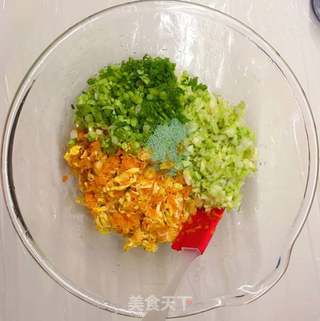 圆白菜素煎饺的做法步骤:9