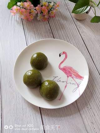 我的美味便当~菠菜汁豆沙青团的做法步骤:5
