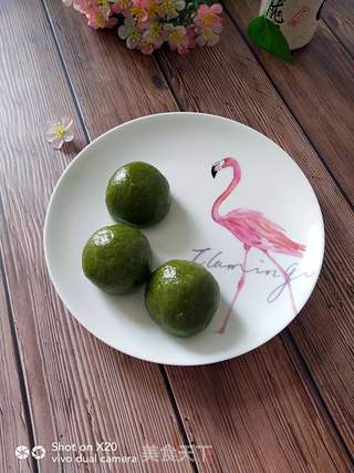 我的美味便当~菠菜汁豆沙青团的做法步骤:6