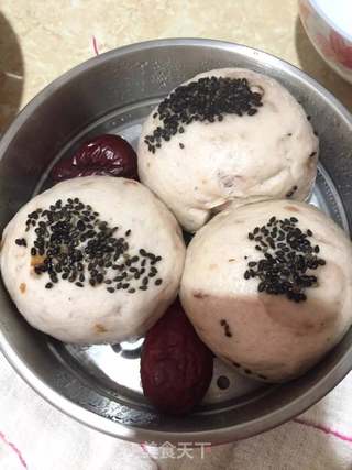 玫瑰花蜜馒头的做法步骤:5