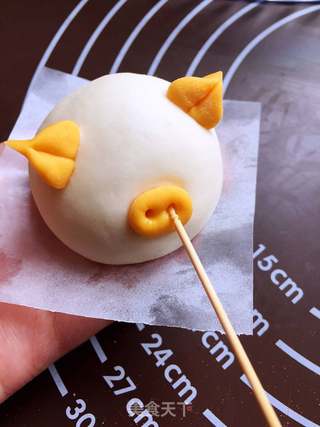 小猪豆沙包的做法步骤:23