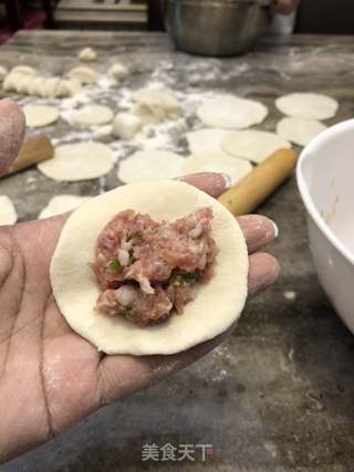 猪肉芹菜香葱水饺的做法步骤:8