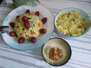 杂蔬蛋炒饭的做法步骤:10