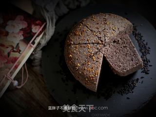 低油不上火的黑芝麻黑米糕的做法步骤:13