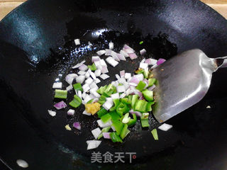 香辣南瓜鸡丁炒饭的做法步骤:10