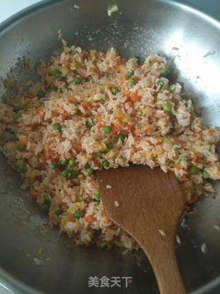 菠萝蛋包饭的做法步骤:5