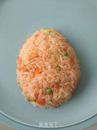 菠萝蛋包饭的做法步骤:13