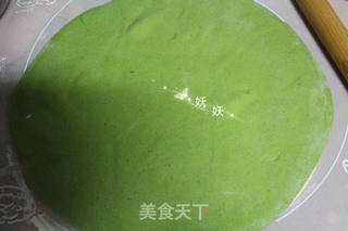 菠菜花卷的做法步骤:10