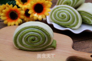 菠菜花卷的做法步骤:14