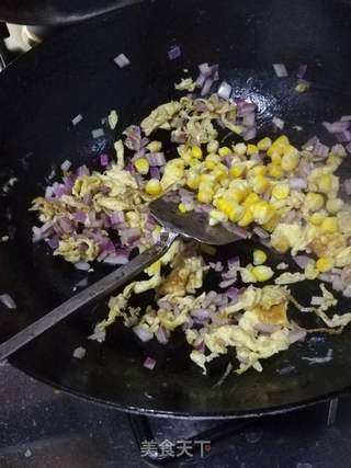 菠萝炒饭的做法步骤:6