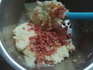 #便当#土豆培根夹心饭团的做法步骤:6