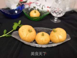 仿真小南瓜豆沙馒头的做法步骤：5