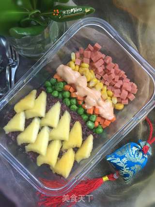 果蔬糯米便当的做法步骤:9