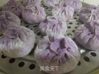 紫甘蓝胡萝卜肉包的做法步骤:10