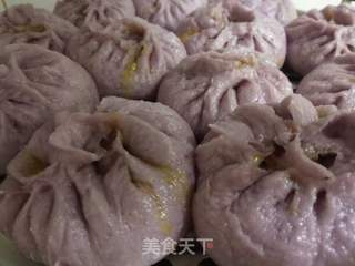 紫甘蓝胡萝卜肉包的做法步骤:11