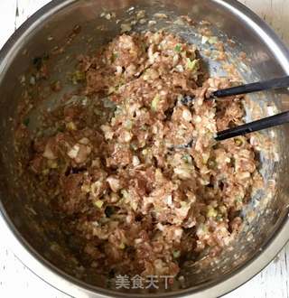 苔菜猪肉水饺的做法步骤:5