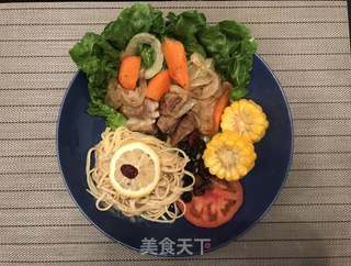 时蔬煎羊排&香芝麻意面的做法步骤:12