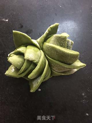 大麦若叶多肉馒头的做法步骤:5