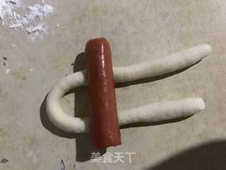 火腿肠馒头的做法步骤:3