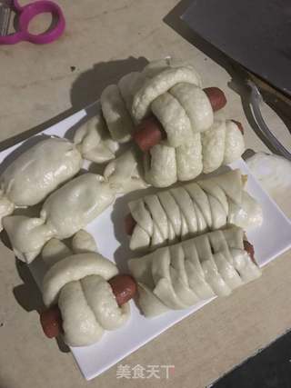 火腿肠馒头的做法步骤:7