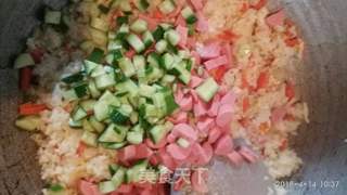 彩色蛋炒饭的做法步骤：8