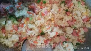 彩色蛋炒饭的做法步骤：9