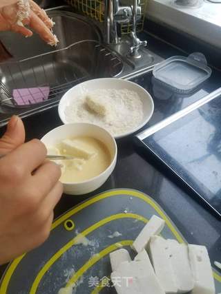 炸鲜奶(空气炸锅)的做法步骤:6